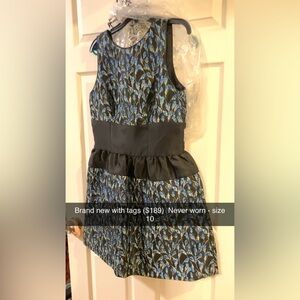 Elegant Blue and Black womens dress size 10 brand new with tags